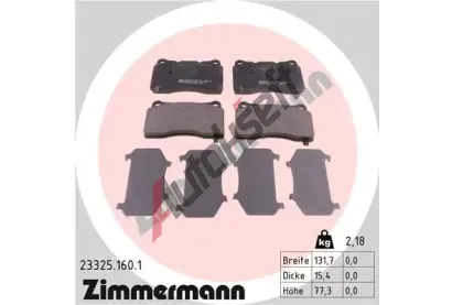 ZIMMERMANN Sada brzdovch destiek ZIM 23325.160.1, 23325.160.1