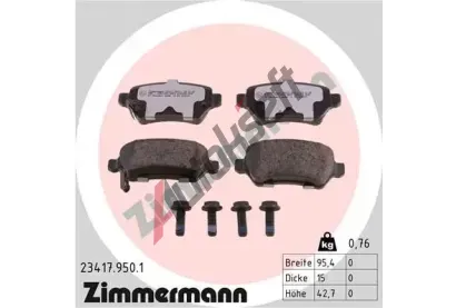 ZIMMERMANN Sada brzdovch destiek rd:z ZIM 23417.950.1, 23417.950.1