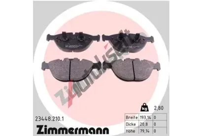ZIMMERMANN Sada brzdovch destiek ZIM 23448.210.1, 23448.210.1
