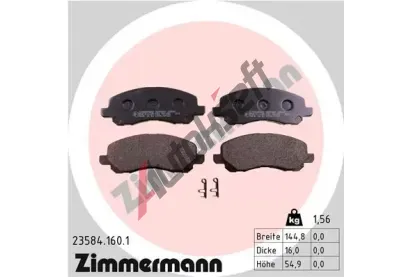 ZIMMERMANN Sada brzdovch destiek - kotouov brzda ZIM 23584.160.1, 23584.160.1