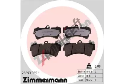 ZIMMERMANN Sada brzdovch destiek rd:z ZIM 23693.965.1, 23693.965.1