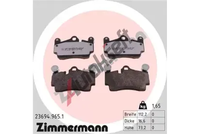 ZIMMERMANN Sada brzdovch destiek rd:z ZIM 23694.965.1, 23694.965.1