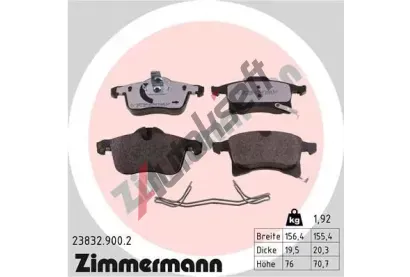 ZIMMERMANN Sada brzdovch destiek rd:z ZIM 23832.900.2, 23832.900.2