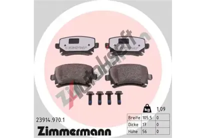 ZIMMERMANN Sada brzdovch destiek rd:z ZIM 23914.970.1, 23914.970.1