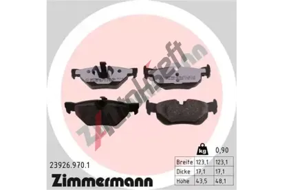 ZIMMERMANN Sada brzdovch destiek rd:z ZIM 23926.970.1, 23926.970.1