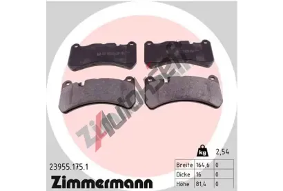 ZIMMERMANN Sada brzdovch destiek ZIM 23955.175.1, 23955.175.1