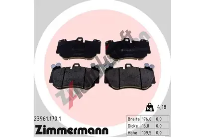 ZIMMERMANN Sada brzdovch destiek ZIM 23961.170.1, 23961.170.1