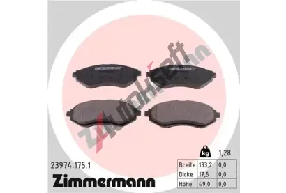 ZIMMERMANN Sada brzdov�ch desti�ek - kotou�ov� brzda ZIM 23974.175.1, 23974.175.1