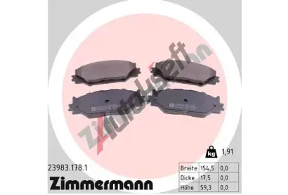 ZIMMERMANN Sada brzdovch destiek ZIM 23983.178.1, 23983.178.1