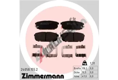 ZIMMERMANN Sada brzdovch destiek ZIM 24058.155.2, 24058.155.2