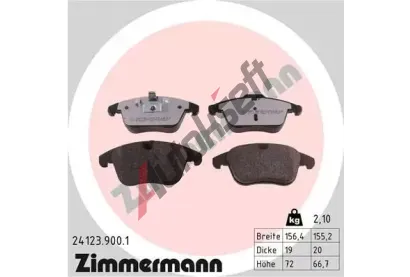 ZIMMERMANN Sada brzdovch destiek rd:z ZIM 24123.900.1, 24123.900.1