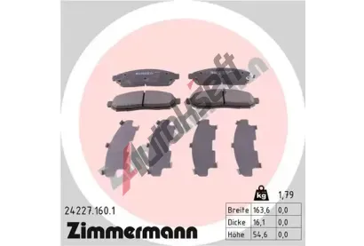ZIMMERMANN Sada brzdov�ch desti�ek ZIM 24227.160.1, 24227.160.1