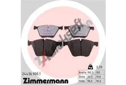 ZIMMERMANN Sada brzdovch destiek rd:z ZIM 24436.900.1, 24436.900.1