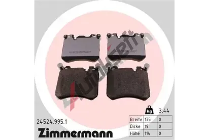 ZIMMERMANN Sada brzdovch destiek rd:z ZIM 24524.995.1, 24524.995.1