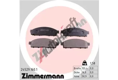 ZIMMERMANN Sada brzdovch destiek ZIM 24529.160.1, 24529.160.1