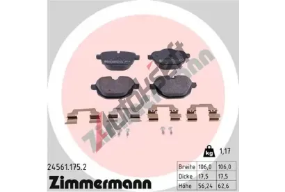 ZIMMERMANN Sada brzdovch destiek ZIM 24561.175.2, 24561.175.2