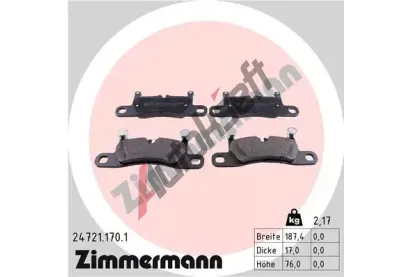 ZIMMERMANN Sada brzdovch destiek ZIM 24721.170.1, 24721.170.1