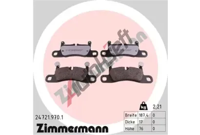 ZIMMERMANN Sada brzdovch destiek rd:z ZIM 24721.970.1, 24721.970.1
