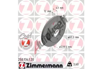 ZIMMERMANN Brzdov� kotou� COAT Z - 240 mm ZIM 250.1341.20, 250.1341.20