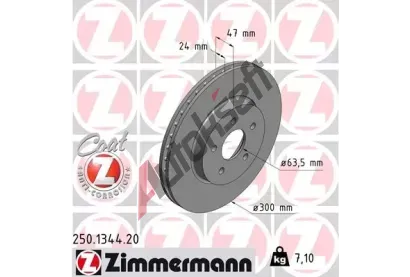 ZIMMERMANN Brzdov kotou COAT Z - 300 mm ZIM 250.1344.20, 250.1344.20