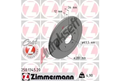 ZIMMERMANN Brzdov kotou COAT Z - 280 mm ZIM 250.1345.20, 250.1345.20