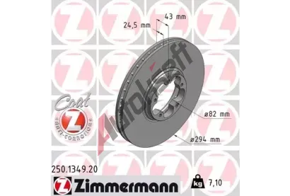 ZIMMERMANN Brzdov kotou COAT Z - 294 mm ZIM 250.1349.20, 250.1349.20