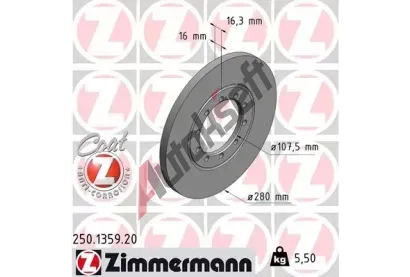 ZIMMERMANN Brzdov kotou COAT Z - 280 mm ZIM 250.1359.20, 250.1359.20