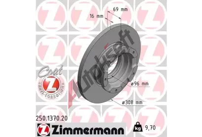 ZIMMERMANN Brzdov kotou COAT Z - 308 mm ZIM 250.1370.20, 250.1370.20