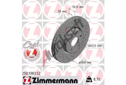 ZIMMERMANN Brzdov kotou SPORT COAT Z - 300 mm ZIM 250.1383.52, 250.1383.52