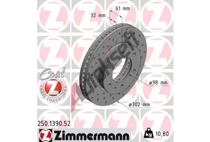 ZIMMERMANN Brzdov kotou SPORT COAT Z - 302 mm ZIM 250.1390.52, 250.1390.52