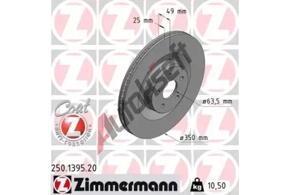 ZIMMERMANN Brzdov kotou COAT Z - 350 mm ZIM 250.1395.20, 250.1395.20