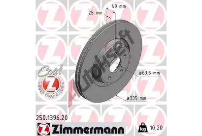 ZIMMERMANN Brzdov kotou COAT Z - 335 mm ZIM 250.1396.20, 250.1396.20