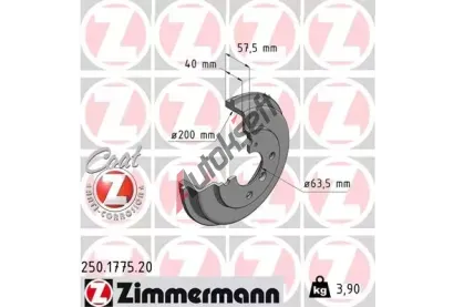 ZIMMERMANN Brzdový buben COAT Z - 200 mm ZIM 250.1775.20, 250.1775.20 ZIMMERMANN Brzdový buben COAT Z - 200 mm ZIM 250.1775.20, 250.1775.20