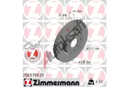 ZIMMERMANN Brzdov kotou COAT Z - 278 mm ZIM 250.5709.20, 250.5709.20