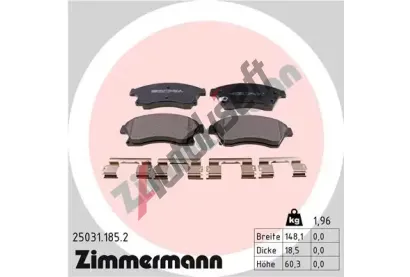 ZIMMERMANN Sada brzdovch destiek ZIM 25031.185.2, 25031.185.2
