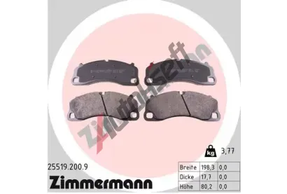 ZIMMERMANN Sada brzdovch destiek pb:z ZIM 25519.200.9, 25519.200.9