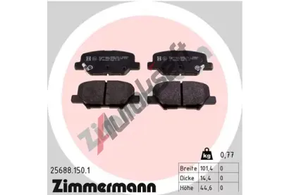 ZIMMERMANN Sada brzdovch destiek ZIM 25688.150.1, 25688.150.1