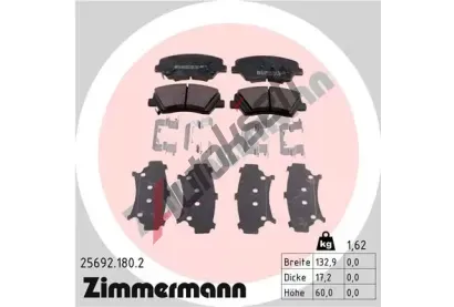 ZIMMERMANN Sada brzdovch destiek ZIM 25692.180.2, 25692.180.2