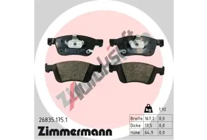 ZIMMERMANN Sada brzdov�ch desti�ek ZIM 26835.175.1, 26835.175.1
