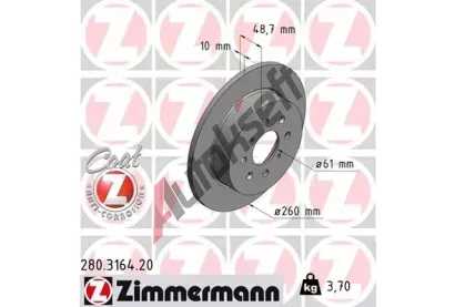 ZIMMERMANN Brzdov kotou COAT Z - 260 mm ZIM 280.3164.20, 280.3164.20