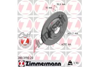 ZIMMERMANN Brzdov kotou COAT Z - 282 mm ZIM 280.3190.20, 280.3190.20