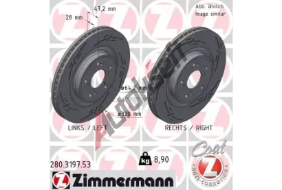 ZIMMERMANN Brzdov kotou BLACK Z 320 mm ZIM 280.3197.53, 280.3197.53