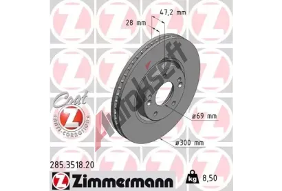 ZIMMERMANN Brzdov kotou - 300 mm ZIM 285.3518.20, 285.3518.20