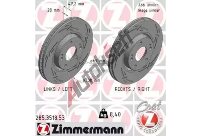 ZIMMERMANN Brzdov kotou BLACK Z - 300 mm ZIM 285.3518.53, 285.3518.53