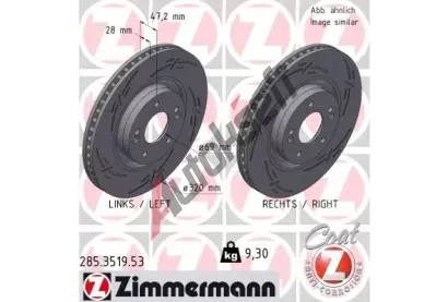ZIMMERMANN Brzdov kotou BLACK Z 320 mm ZIM 285.3519.53, 285.3519.53