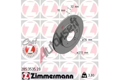 ZIMMERMANN Brzdov kotou COAT Z - 272 mm ZIM 285.3535.20, 285.3535.20