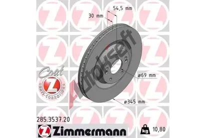 ZIMMERMANN Brzdov kotou COAT Z - 345 mm ZIM 285.3537.20, 285.3537.20