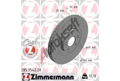 ZIMMERMANN Brzdov kotou COAT Z - 340 mm ZIM 285.3542.20, 285.3542.20