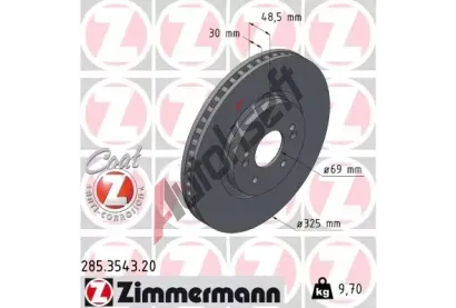 ZIMMERMANN Brzdov kotou COAT Z - 325 mm ZIM 285.3543.20, 285.3543.20