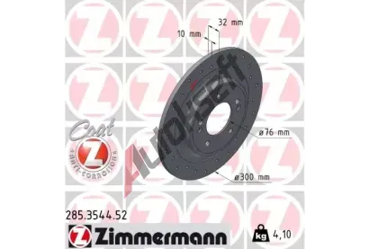ZIMMERMANN Brzdový kotouč SPORT Z - 300 mm ZIM 285.3544.52, 285.3544.52 ZIMMERMANN Brzdový kotouč SPORT Z - 300 mm ZIM 285.3544.52, 285.3544.52